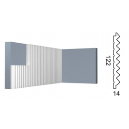 Cтеновая панель 3D (122*14*2700 мм) Kr228SP