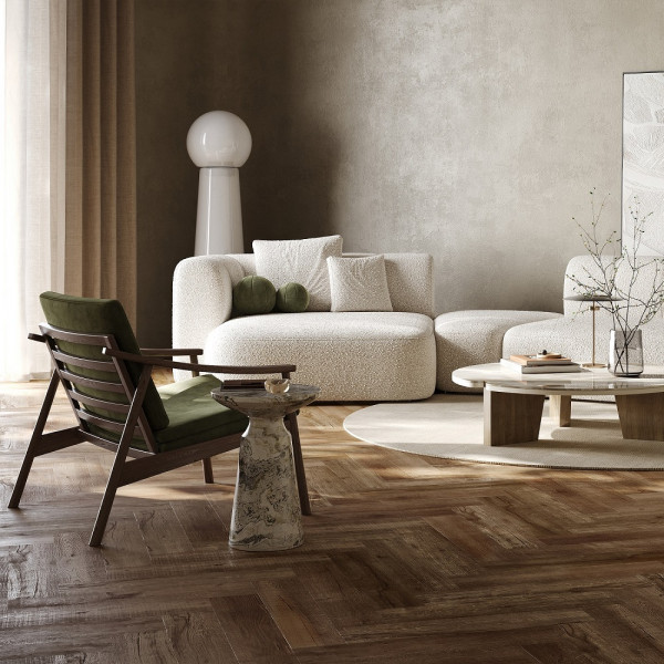 Кварцевый ламинат Home Expert Паркет Дуб Бари 33-81996-6 123*615*4мм, 0,5 мм